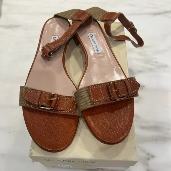 L’Autre chose ankle strap sandals. Size 9.5 New - Picture 1 of 4